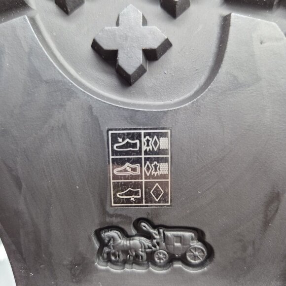 Coach Women's Bootie Jayla Leather Bootie Women's Size 7.5 B Black Chunky (738) - Picture 9 of 12